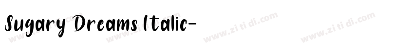 Sugary Dreams Italic字体转换